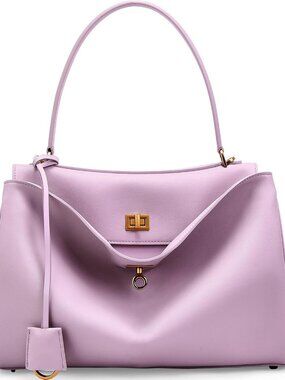 Women's Leather-Pink Soft Cowhide Shoulder Satchel Purse Stylish Hand bags